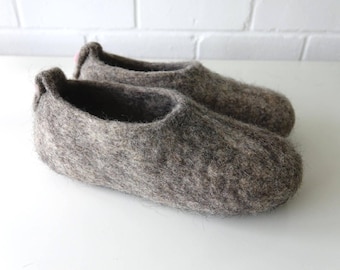 Sabots en laine minimalistes, mules naturelles, chaussures hygge pour la maison, pieds nus, chaussons unisexes