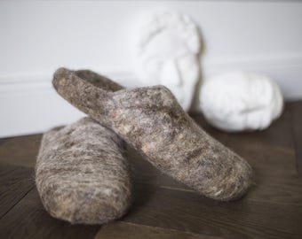 Zuecos escandinavos, zuecos de lana suave, zapatillas de casa neutras