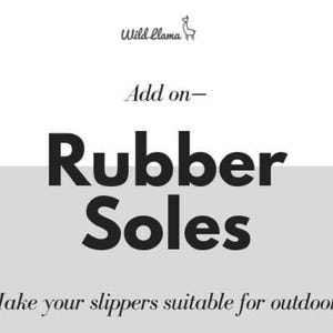 Rubber Sole Add On, black durable rubber, non skid soles