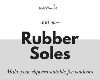 Rubber Sole Add On, black durable rubber, non skid soles