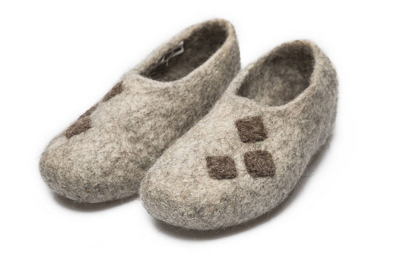 boiled wool house shoes