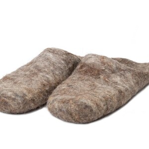 Handmade Felted Wool Clogs, Hygge Home Slippers, Minimalist Indoor Mules