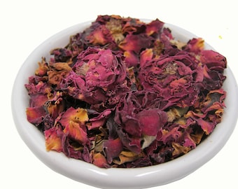 Rose Buds and Pedals 2 OZ Natural Dry Herbs, Botanicals, Additives For Tea, Soap, and Other Cosmetics, No Caffeine, Food Grade, Bob-Jerry