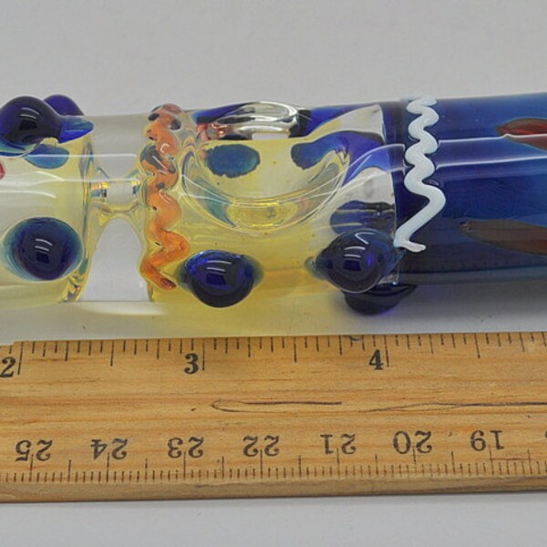 7 inch long Steam Roller Blue Red  White ..super thick awesome colors!Receive what is pictured above.TY653