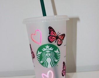 Blush Butterfly Starbucks Cup!! - Etsy