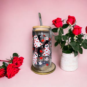 Cute Ghost Halloween Cup, Cute coffee cups, Cute Halloween Tumblers, Spooky Valentines, Spooky Season cup, Ghouls, Ghostie Boo Spooky