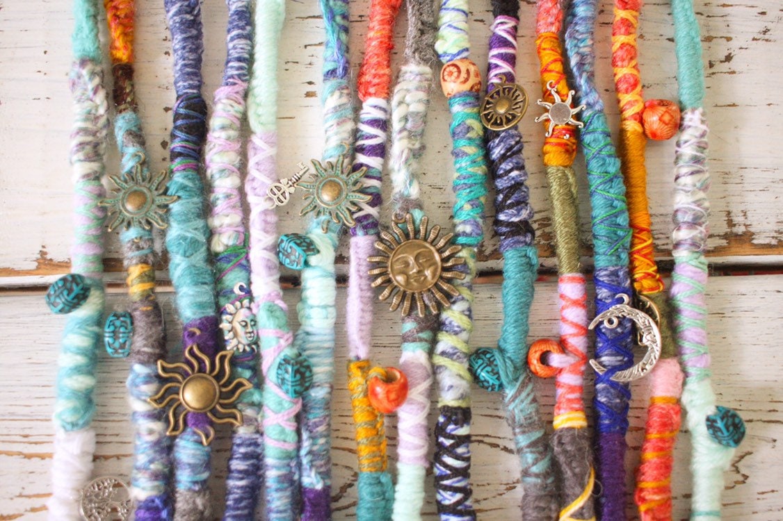 Hair wrap / Dreadlock extensions! (Set of two) Each one will be diffe…