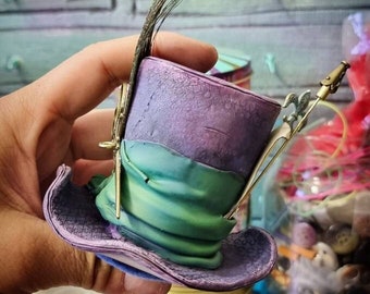 WONDERLAND HAT -  Wonderland home decor - magic fantasy ,artdoll, candle holder, halloween mad hatter aesthetic