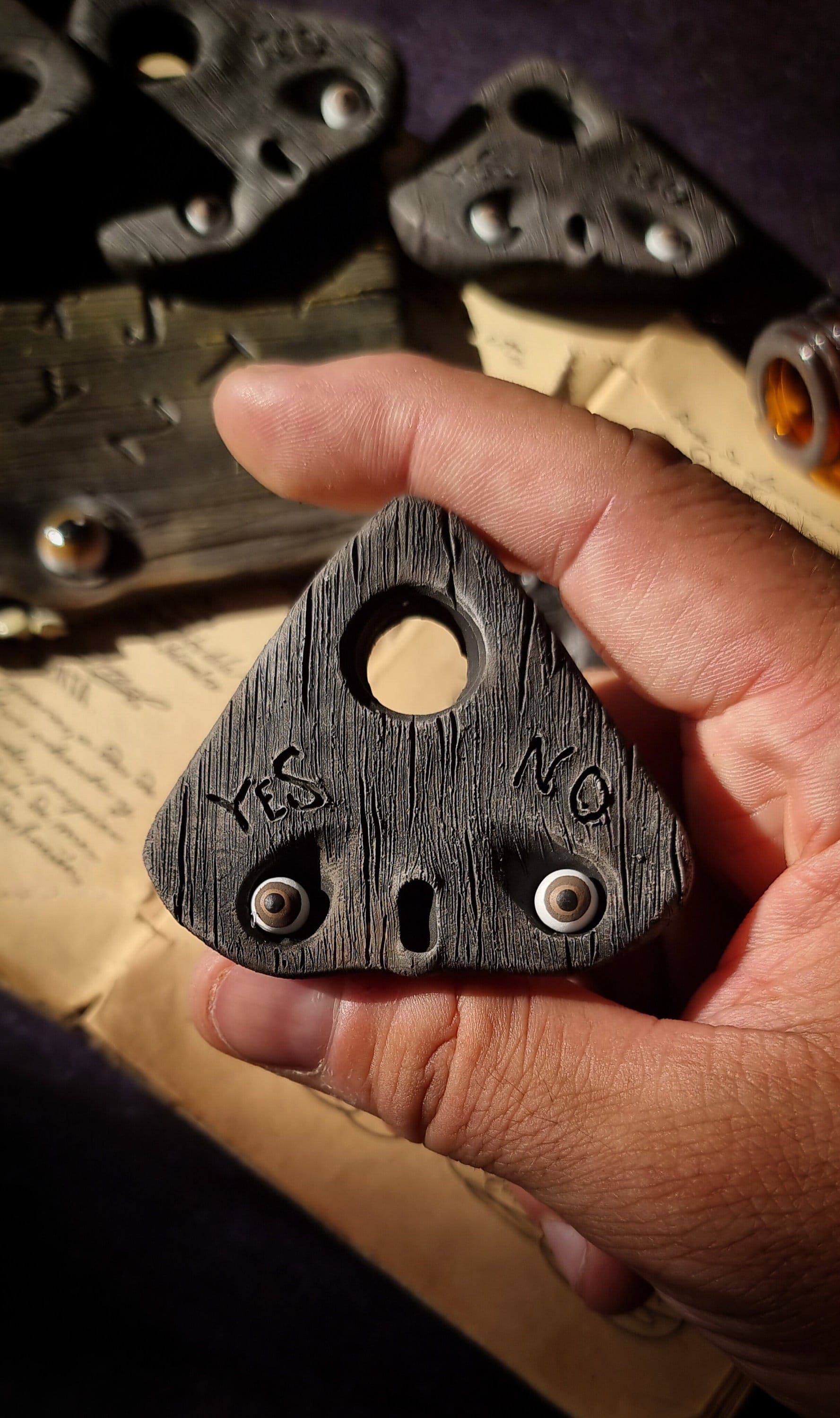 OUIJA DROP POINTER- artdoll  spells conjuring ouija board spooky spirit phantom halloween occult esotericism  witchy magical , home decor ,