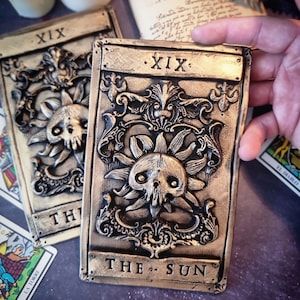 TAROT CARD - magique spooky mort soleil spirituel note fantasy home decor halloween witchy divinary Oracle