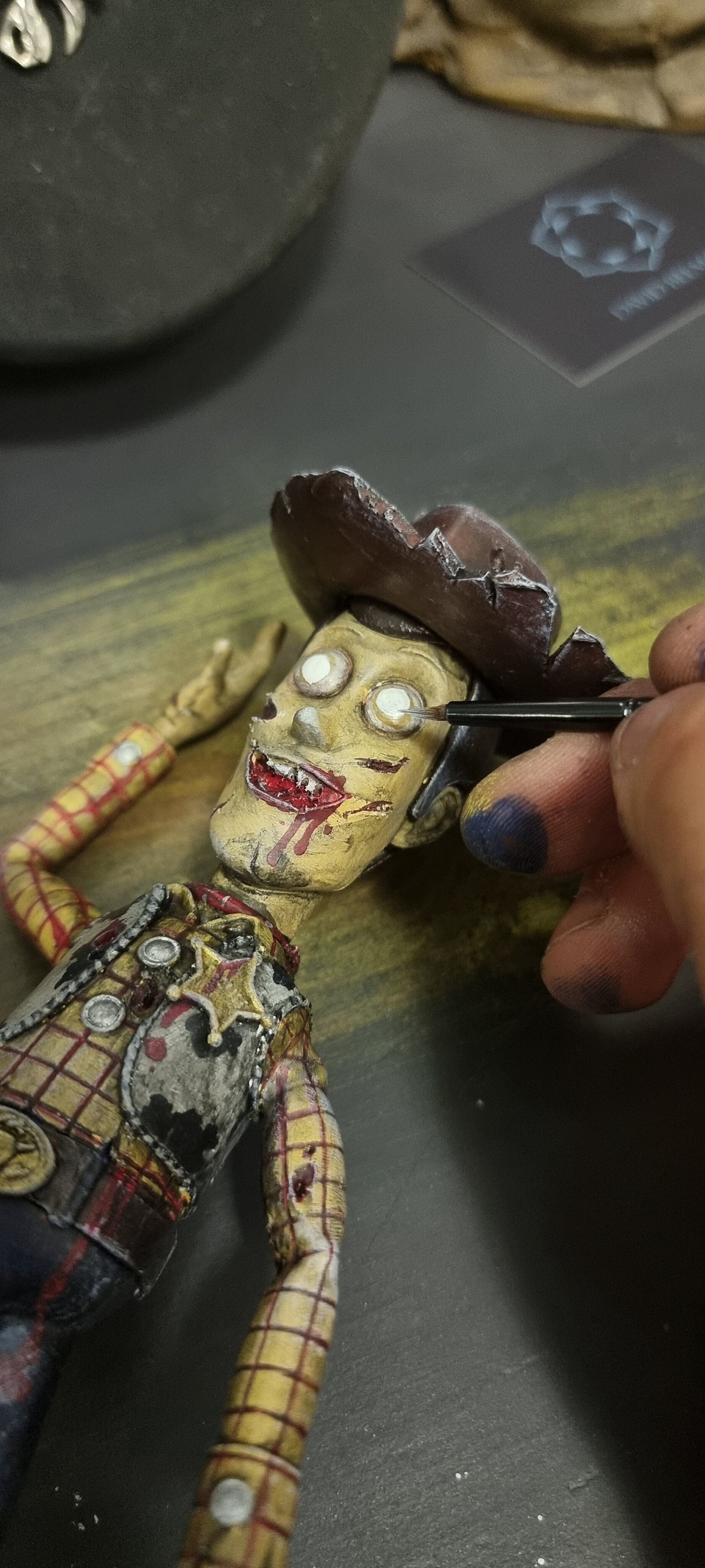WOODY ZOMBIE- Artdoll Toystory Gift Handmade Home Spooky Decor