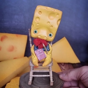 CHEDAR ARTDOLL - ホームデコレーションギフト、手作りアートドール、アートトイ、チーズ、チーズ、オーク、面白い、かわいい、グルメ、デコレーション、コケット