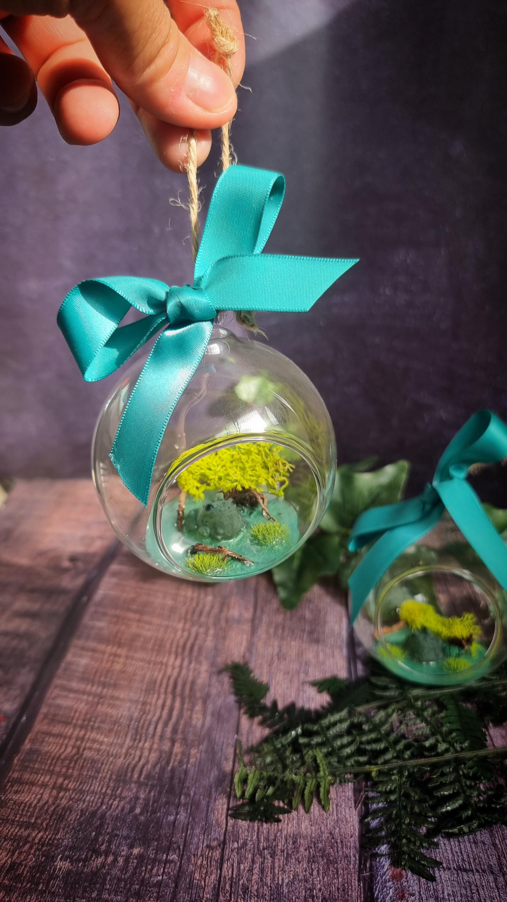 TREE ORNAMENT -christmas ornament cristal ball handmade home decor sweet halloween pumpkin decor toad frog xmas gift