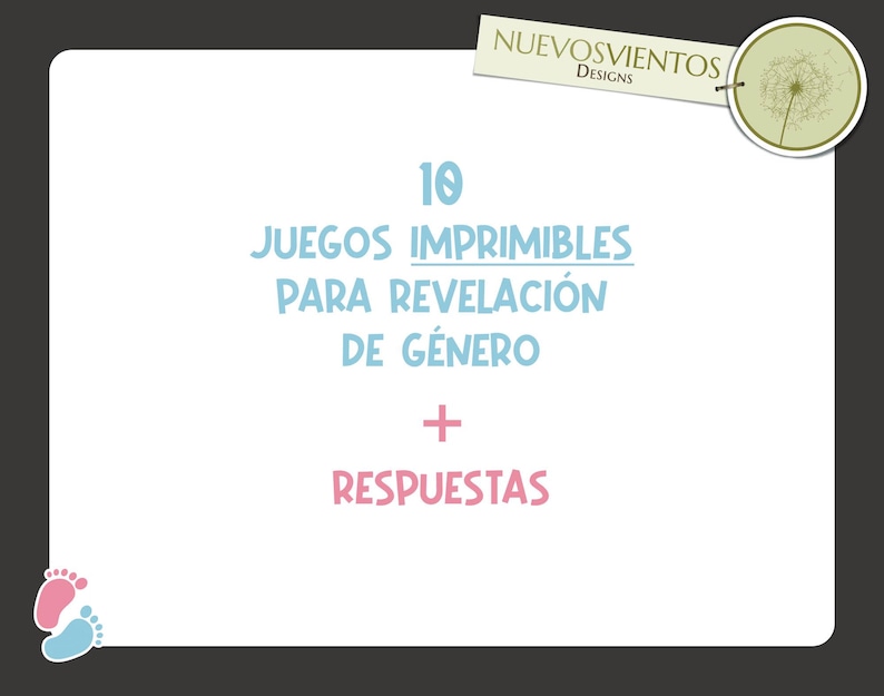 Spanish Baby Gender Reveal Games: 10 Printable Party Activities (Digital Download) image 2