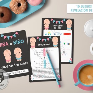 Spanish Baby Gender Reveal Games: 10 Printable Party Activities (Digital Download) image 5