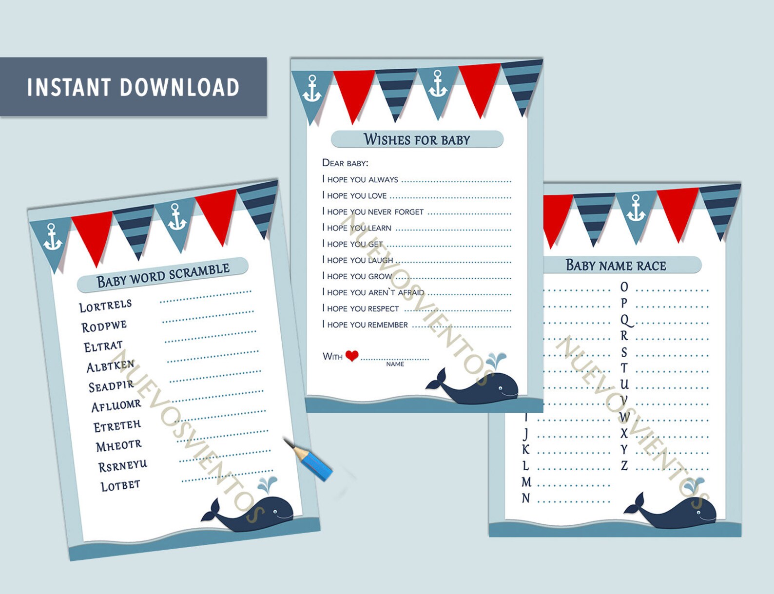 Ahoy its a boy baby shower games printable. Etsy