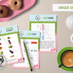 Juegos de revelación de género de Goals o Bows imprimibles, descarga instantánea del paquete de revelación de género de fútbol imagen 2