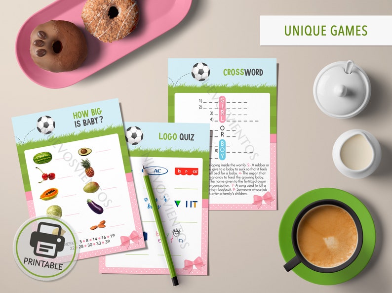 Juegos de revelación de género de Goals o Bows imprimibles, descarga instantánea del paquete de revelación de género de fútbol imagen 2