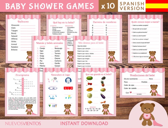 It is a graphic of Spanish Baby Shower Games Free Printable with regard to juego It's just an image of Spanish Baby Shower Games Free Printable with regard to juego