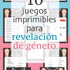 Spanish Baby Gender Reveal Games: 10 Printable Party Activities (Digital Download) image 6
