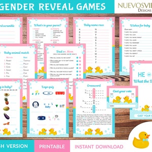 Duck Gender Reveal Games: 10 Unique Party Games (PDF)