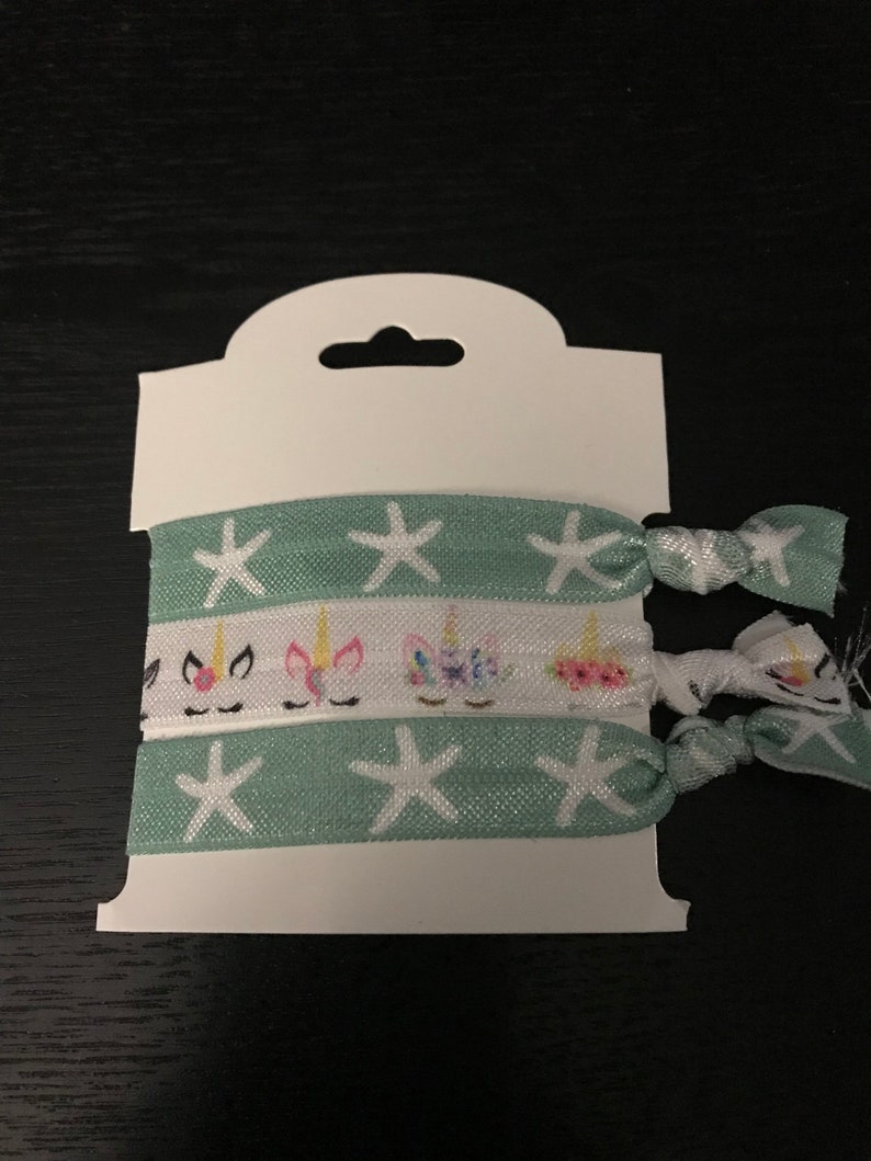 Crease Free Hair Ties Ouch Free Hair Ties Unicorn Hair Tie Etsy