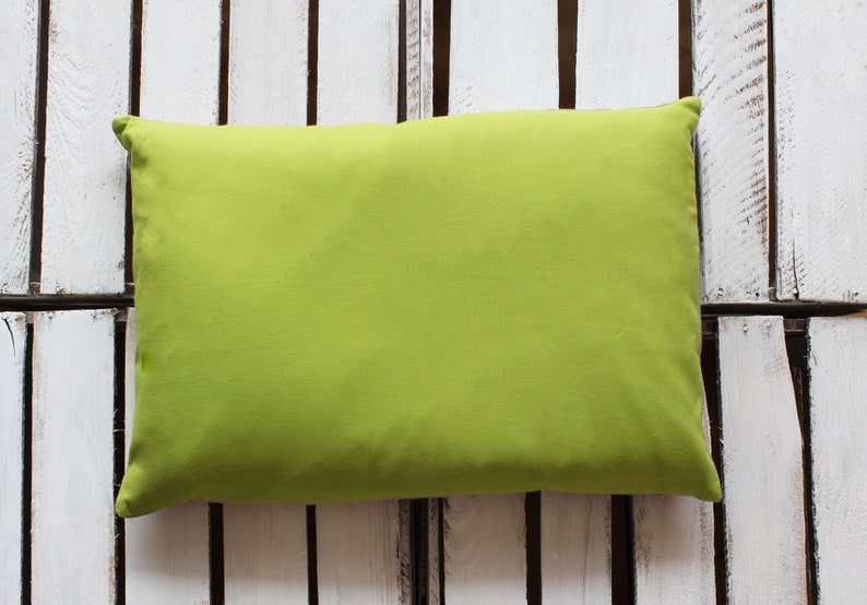 Pillow With Buckwheat Husk Or Spelt Husk 45x30 Cm Green Etsy