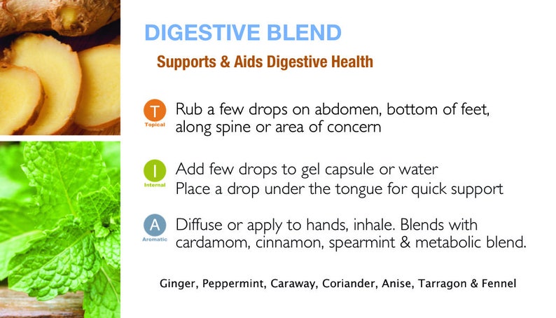 Digestive Blend Oil Cards 25 Pack - Etsy