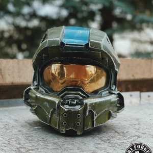 Finished Halo Master Chief Helmet - Custom Colors - Resin Cast - Working Electronics - See Through Visor - Cosplay - Spartan - Fully Padded