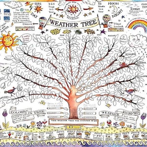 Poster gigante da colorare Meteo - 100 x 70 cm