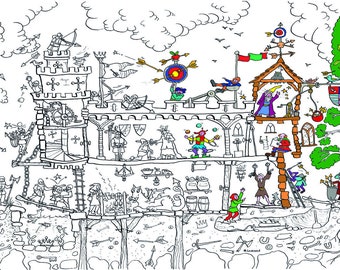 Giant Coloring in Poster - Pirate Ship 100 x 70cm