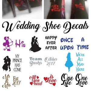 Wedding Shoe Decal, Sticker