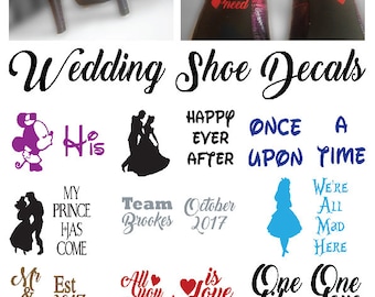 Wedding Shoe Decal, Sticker
