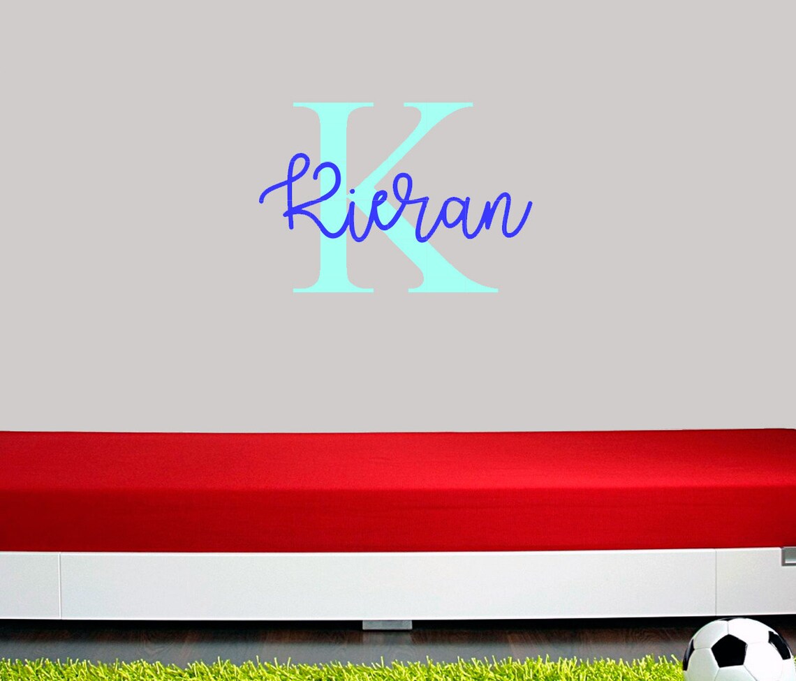 Personalised Name Nursery Wall Decal Kids Baby Boy Girl Art Etsy UK