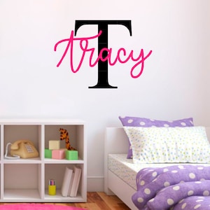 Personalised Name Nursery Wall Decal Kids Baby Boy Girl Art Bedroom Wall Sticker please read description for sizes image 2