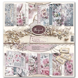 Vintage Paper Pad Collection for scrapbooking, Papers by Margaret MyCRAFTime, Floral Card-making Paper Set, Decorative Pad for Craft Project