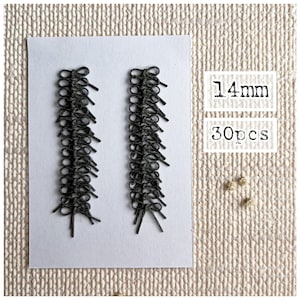 30 mini noeuds de ficelle 14 mm petits noeuds de corde minuscules noeuds de ficelle de cire noeuds gris faits à la main, invitations pour le jour du mariage, noeud rustique artisanal pour la fabrication de cartes