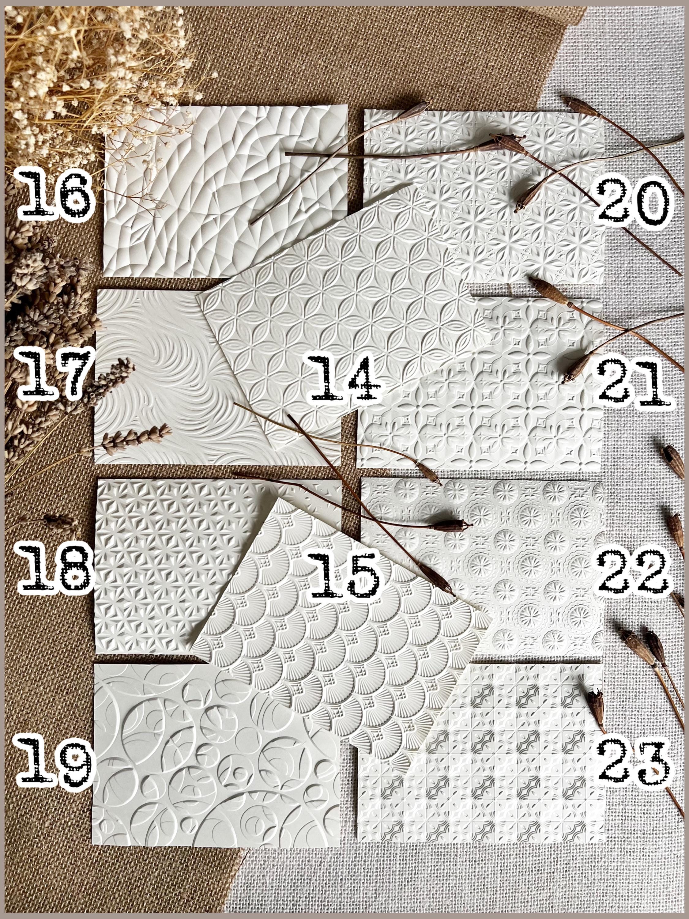 10 Designs 3D Embossed Paper Fronts, Card Making Panels Supplies, IVORY ...