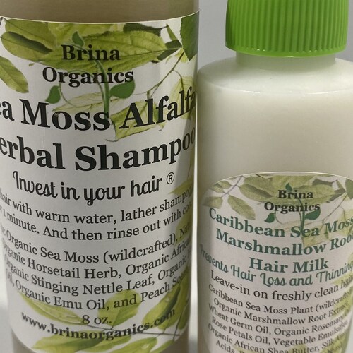 Sea Moss & Marshmallow Root Herbal Leavein Hair Etsy