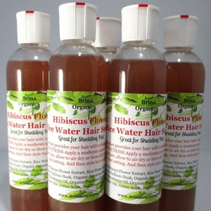 Hibiscus Flower & Rice Water Hair Smoothie 4 oz. - 16 oz., BESTSELLER, Anti-Shedding, Self Care Product, Brina Organics