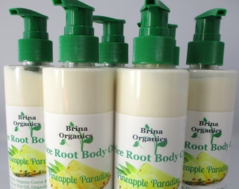 Licorice Root Body Cream 8 oz. or 16 oz. Pineapple Paradise, Brina Organics