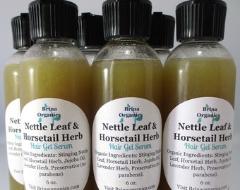 Nettle Leaf & Horsetail Herb Hair Gel Serum 6 oz., Brina Organics