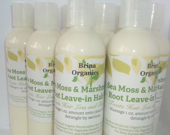 Sea Moss & Marshmallow Root Herbal Leave-in Hair Milk/Conditioner 8 oz. or 16 oz., Natural Conditioner, BESTSELLER, Brina Organics