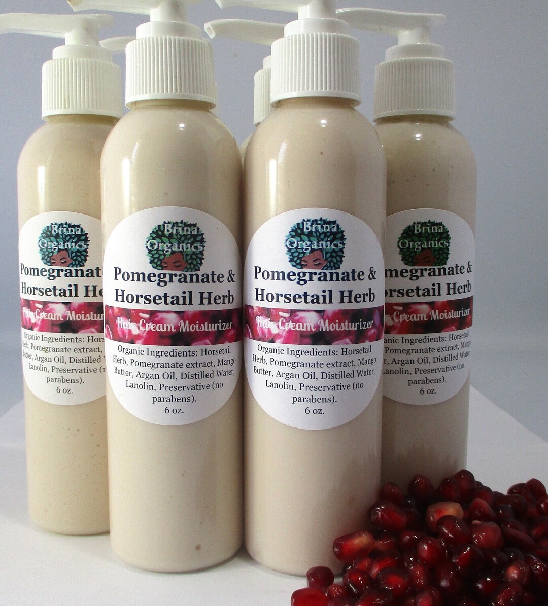 Pomegranate & Horsetail Herb Hair Cream Moisturizer 6 Oz. or 12 Oz