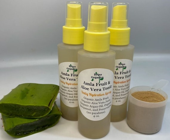 Amla & Aloe Vera Scalp Tonic: Organic Hair Hydration Spray, Brina Organics