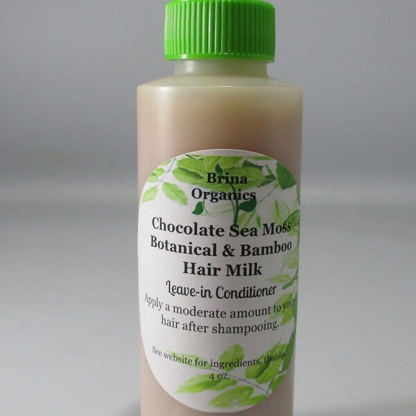 Chocolate Sea Moss & Bamboo Hair Milk and Co-Wash Conditioner, Brina Organics