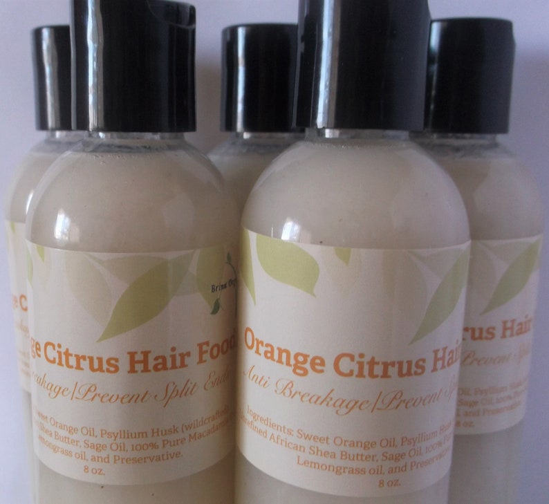 Orange Citrus Hair Food 8 Oz Anti Breakage Prevent Split Ends Etsy