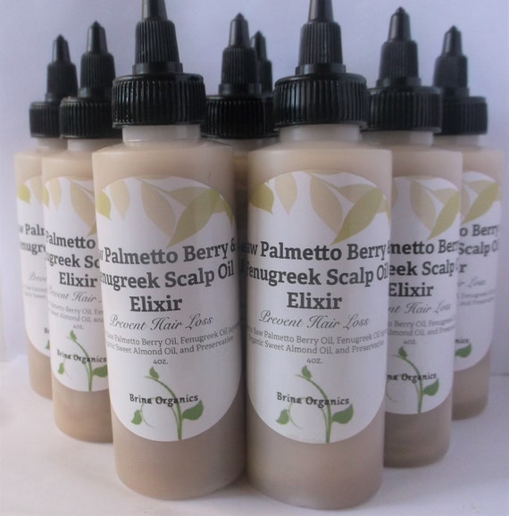 Saw Palmetto Berry Fenugreek Scalp Oil Elixir 4 Oz Prevent Etsy