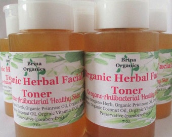 Herbal Facial Toner, Smaller Pores Skin Care, Brina Organics