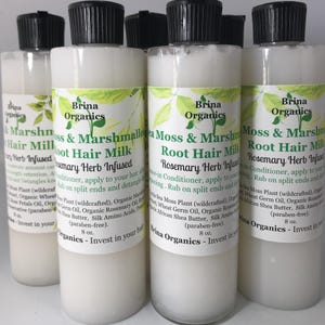 Sea Moss & Marshmallow Root Herbal Leave-in Hair Milk/Conditioner 8 oz. or 16 oz., Natural Conditioner, BESTSELLER, Brina Organics